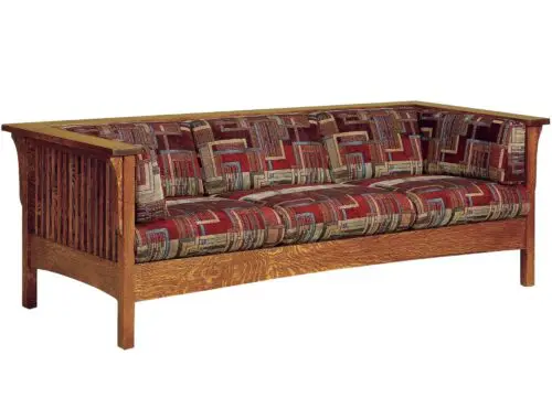 wood slat sofa