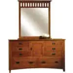 dresser with mirror