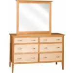 dresser with mirror