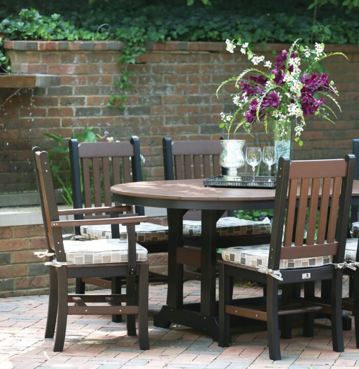 Garden Mission Dining Chairs with 44x64 Inch Oblong Table