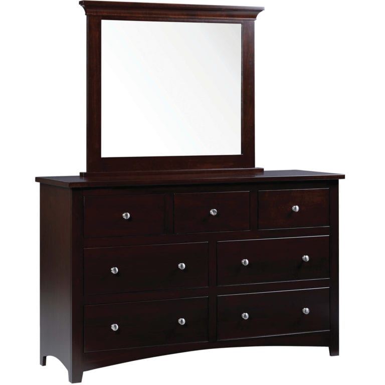 dresser with mirror