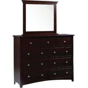 dresser with mirror