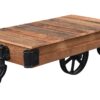 urban barnwood railroad cart coffee table