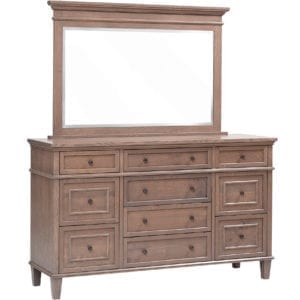 dresser with mirror