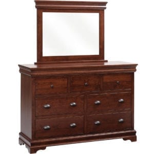 dresser with mirror