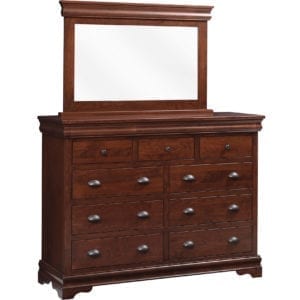 dresser with mirror