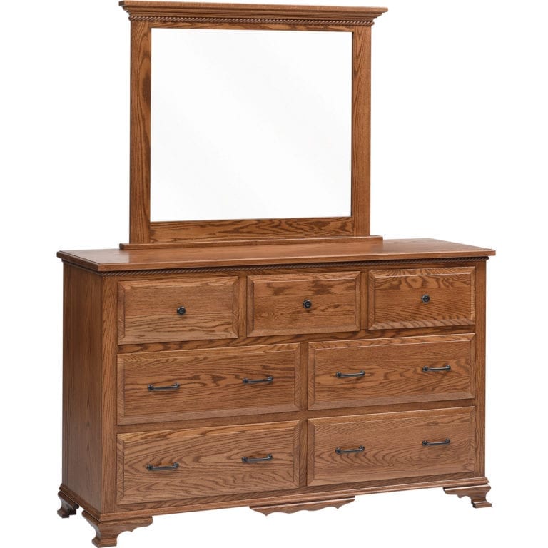 dresser with mirror