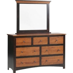 dresser with mirror