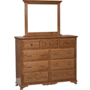 dresser with mirror