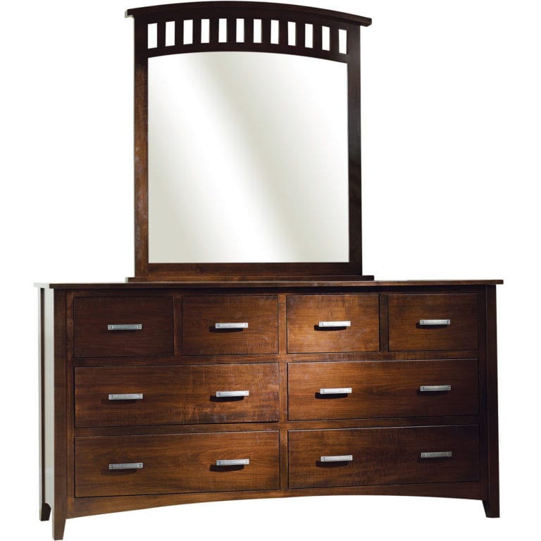 dresser with mirror