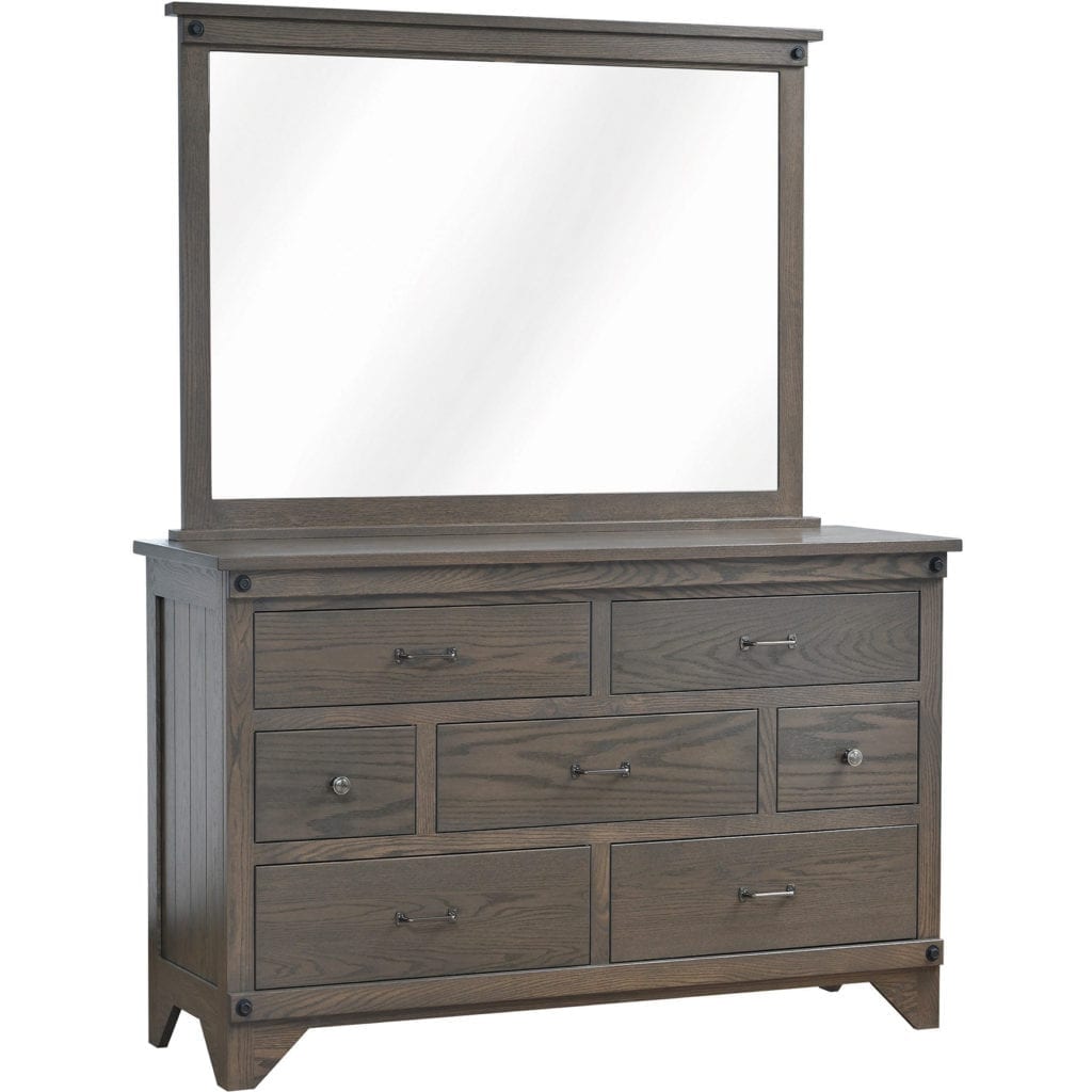 dresser with mirror