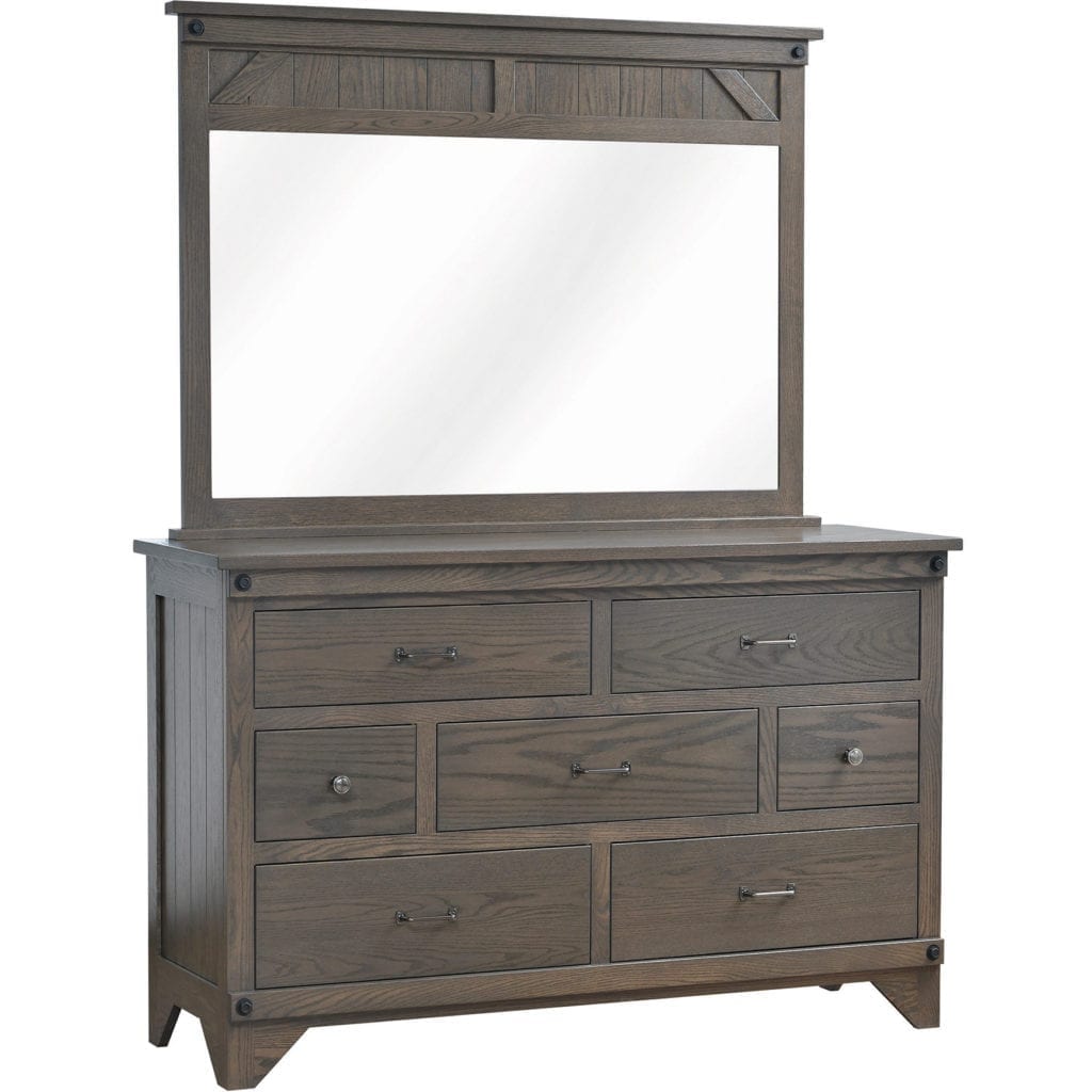 dresser with mirror