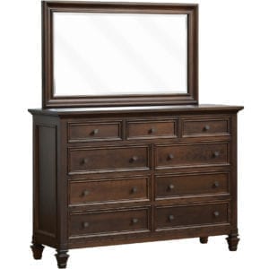 dresser with mirror