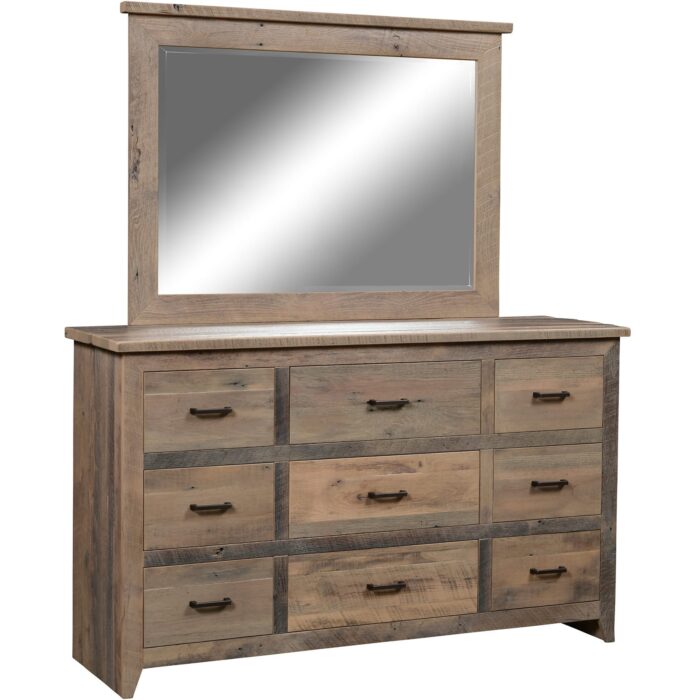 Midland 9 Drawer Dresser with Mirror HI RES