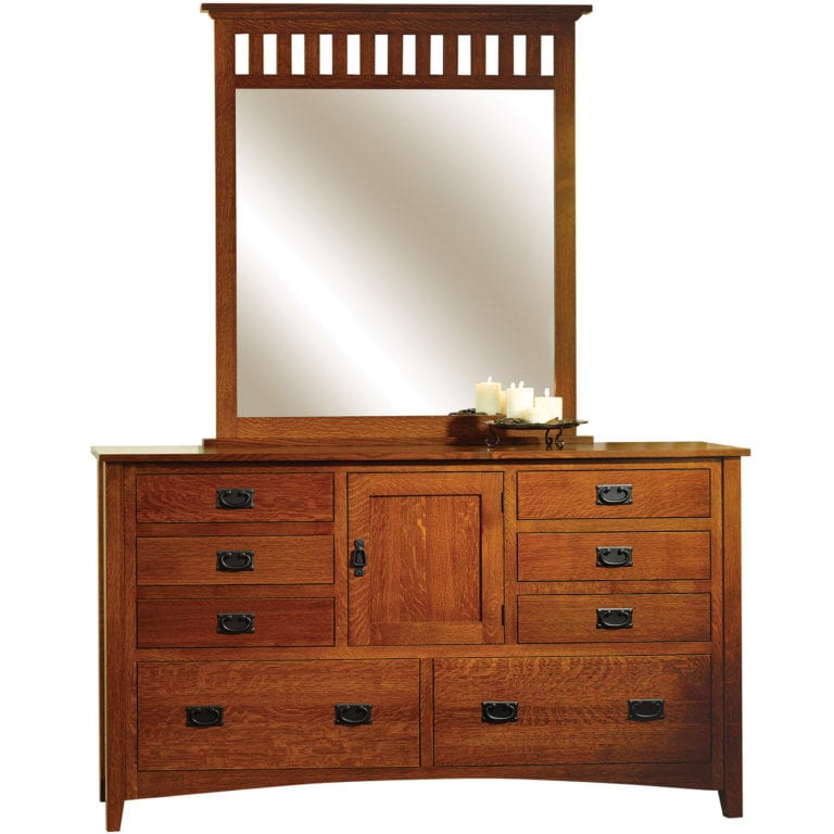 dresser with mirror