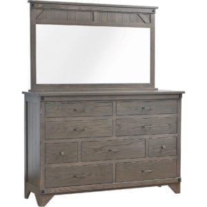 dresser with mirror