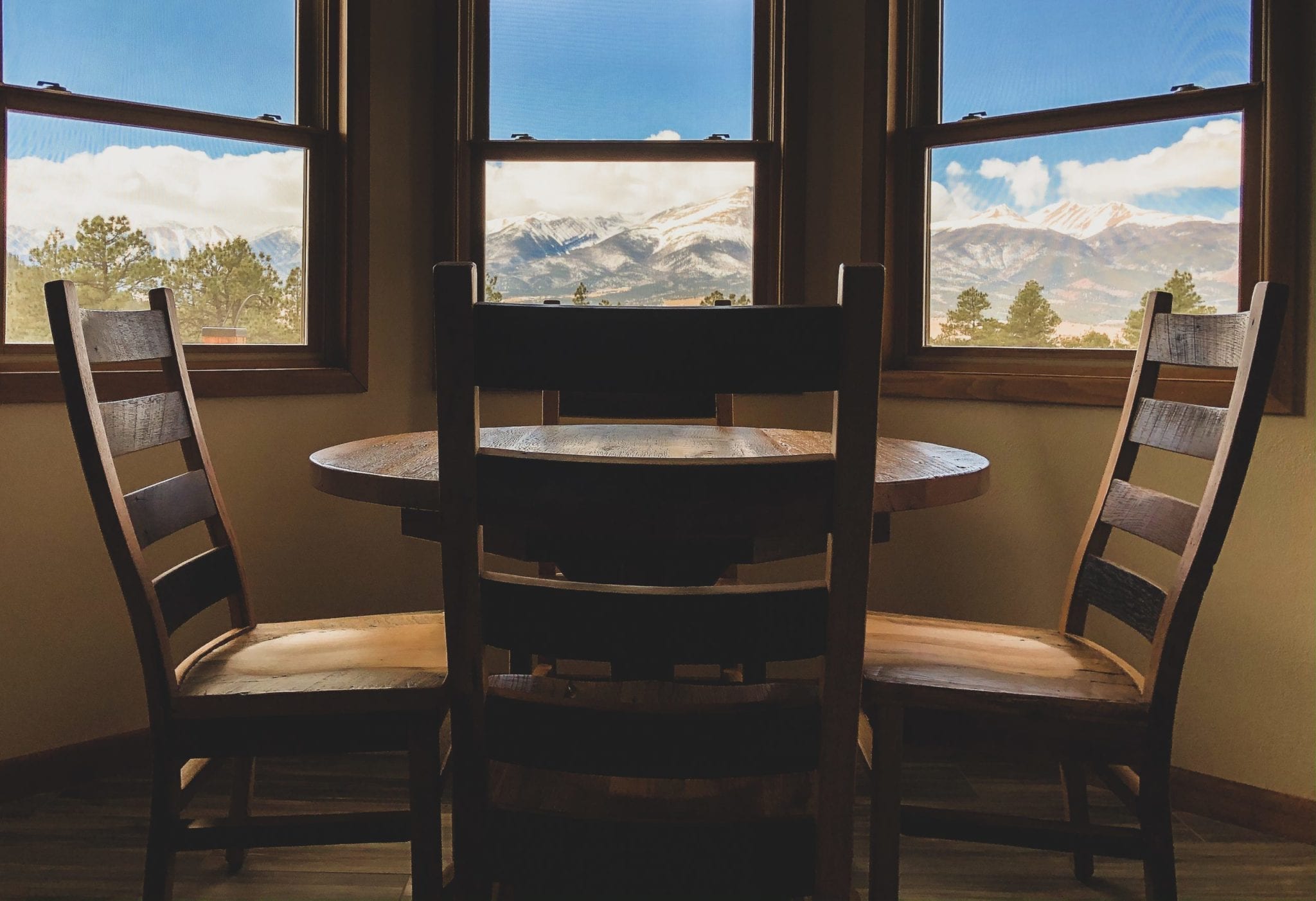 Reclaimed wood dining table