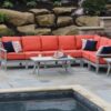 mayhew sectional, end tables & coffee table l-gray