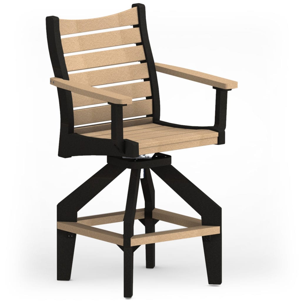bristol outdoor swivel bar chair