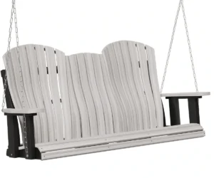 Five foot poly swing by Yoders with lumbar back