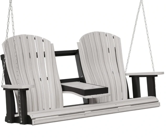 Five foot poly swing with lumbar back
