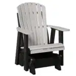 Two foot poly glider by Yoders with lumbar back