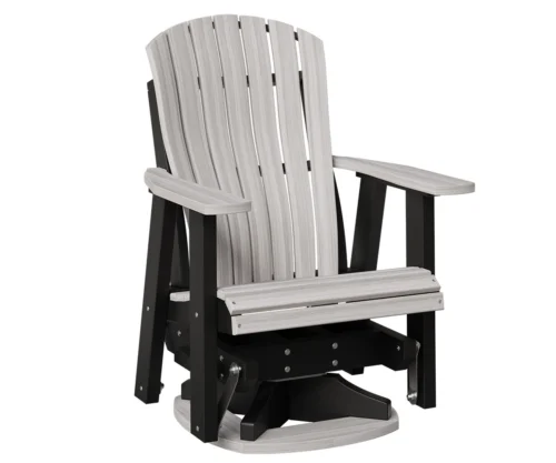 Two foot poly swivel glider by Yoder's Home Furnishings with lumbar back